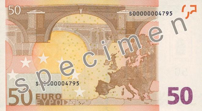 Старі 50 євро (лицьова сторона)